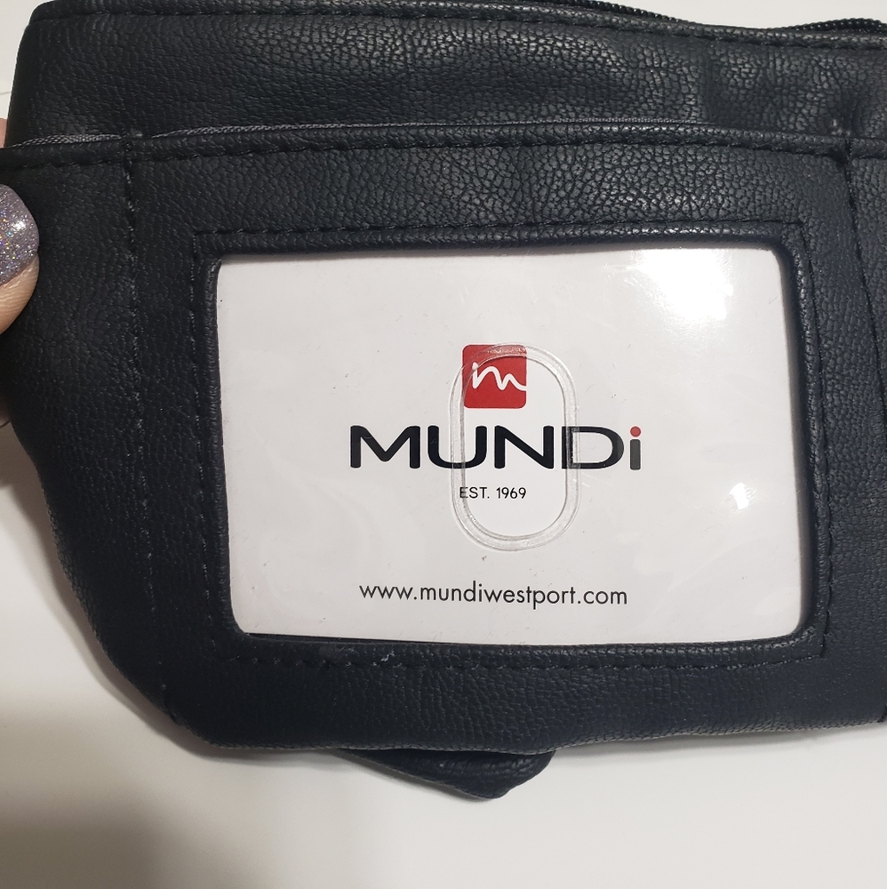 NWT Mundi Black Coin Purse/ID  Wristlet - Picture 7 of 8